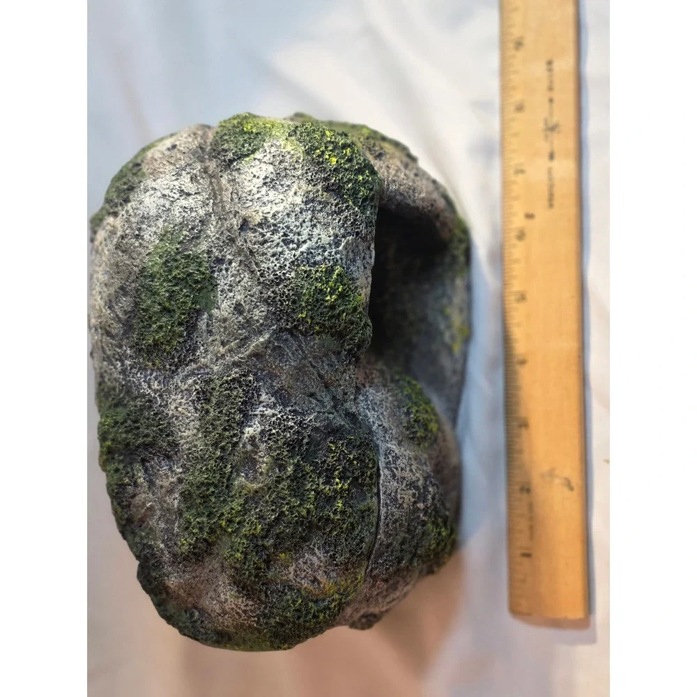 Zilla Rock Lair Medium Reptile Hide Mossy Stone Cave 11351 Humid Hideout